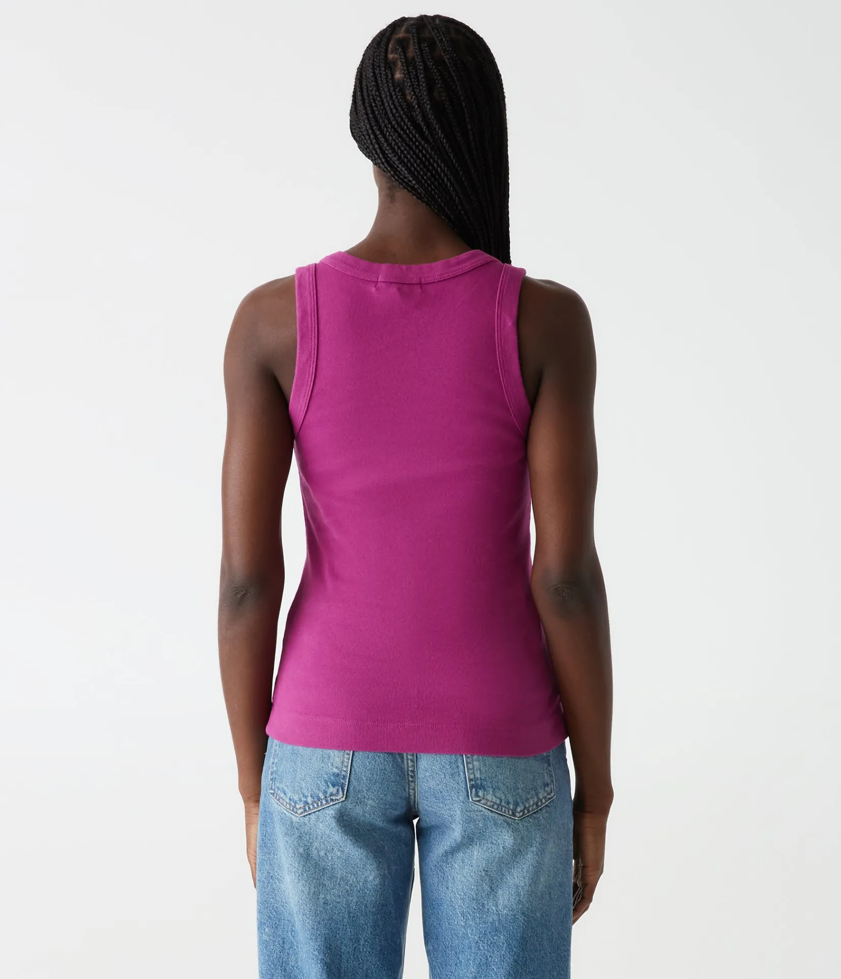 maya_vneck_tank_63.webp Michael Stars Maya V-Neck Tank- Tank Tops | 1x1 Cotton T-Shirts