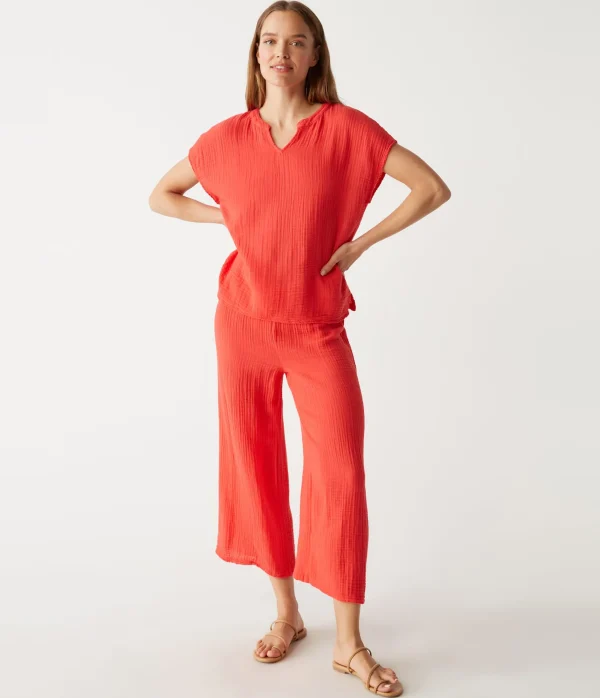 Michael Stars Medina Cropped Gauze Pant- Pants, Shorts & Skirts