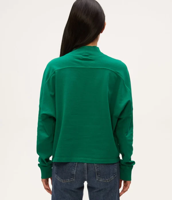 Michael Stars Mila Mock Neck Sweatshirt- Loungewear