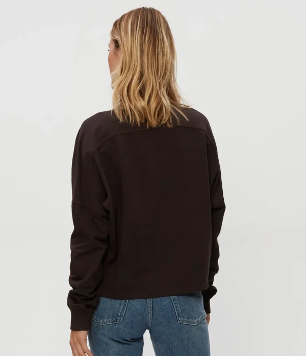 Michael Stars Mila Mock Neck Sweatshirt- Loungewear