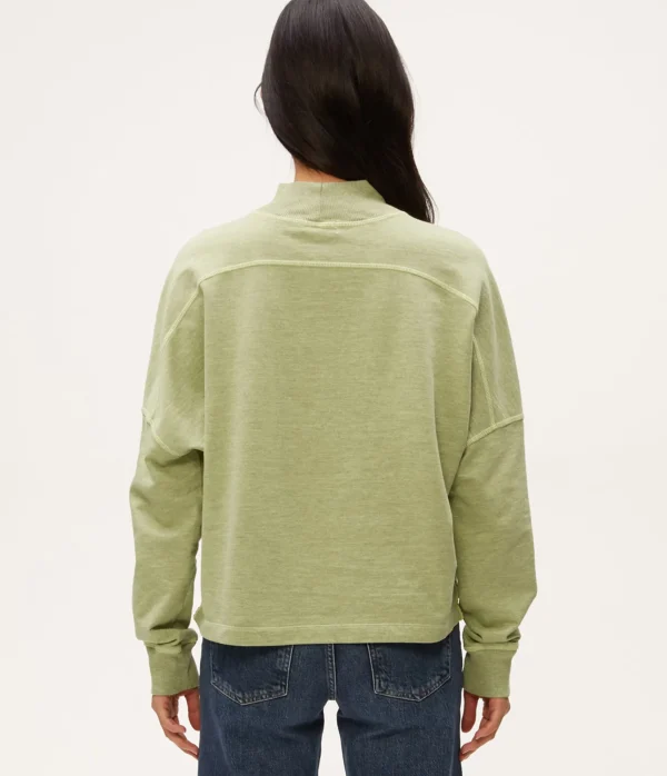 Michael Stars Mila Mock Neck Sweatshirt- Loungewear