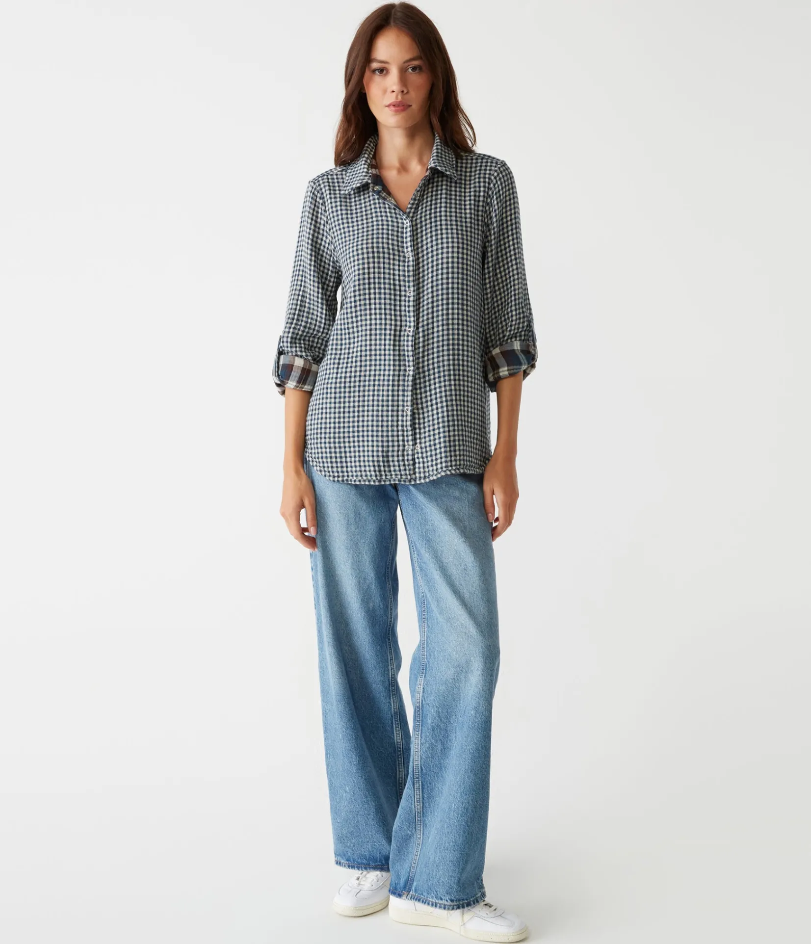 millie_plaid_shirt_10.webp Michael Stars Millie Plaid Shirt- Tops, Blouses & Shirts