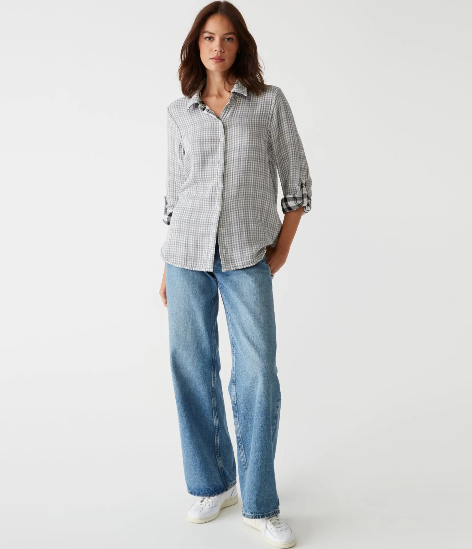 millie_plaid_shirt_4.webp Michael Stars Millie Plaid Shirt- Tops, Blouses & Shirts