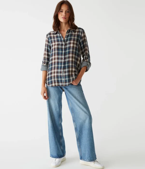 Michael Stars Millie Plaid Shirt- Tops, Blouses & Shirts