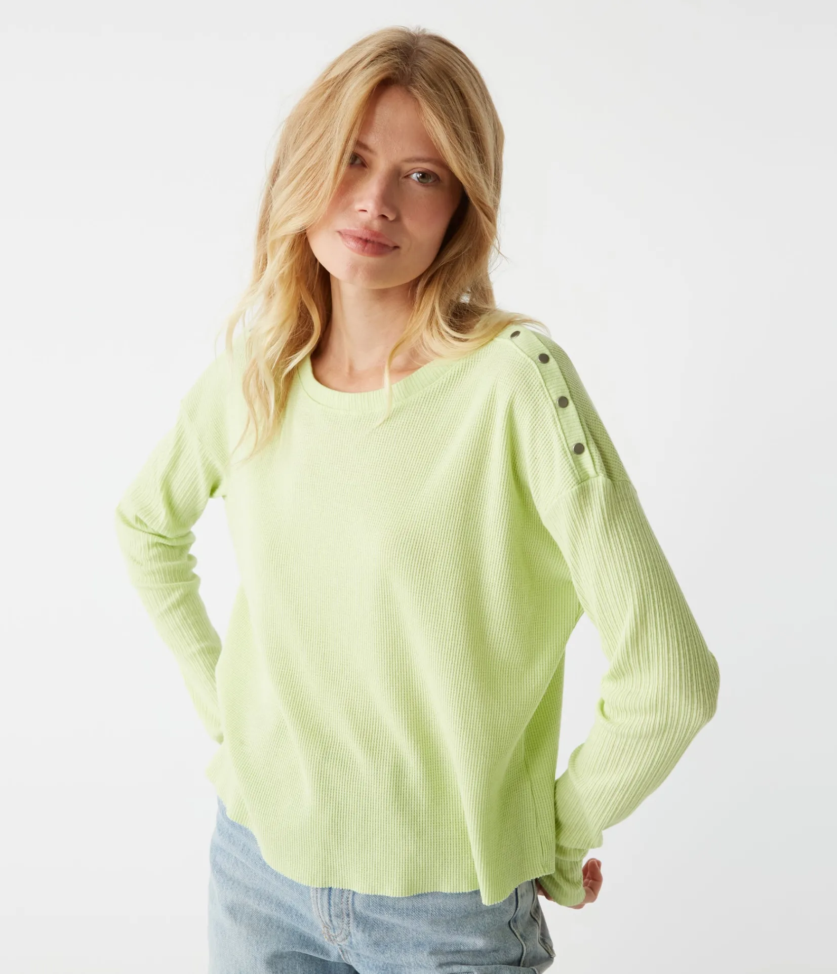 milo_shoulder_snap_thermal_top_0.webp Michael Stars Milo Shoulder Snap Thermal Top- T-Shirts | Loungewear
