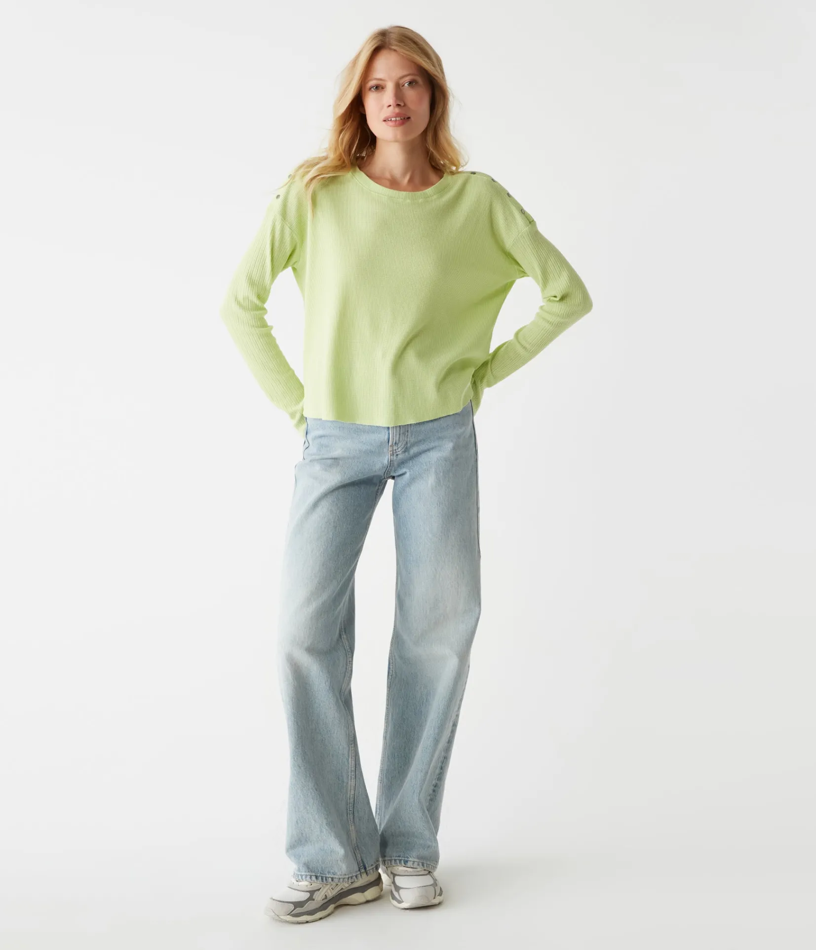 milo_shoulder_snap_thermal_top_1.webp Michael Stars Milo Shoulder Snap Thermal Top- T-Shirts | Loungewear
