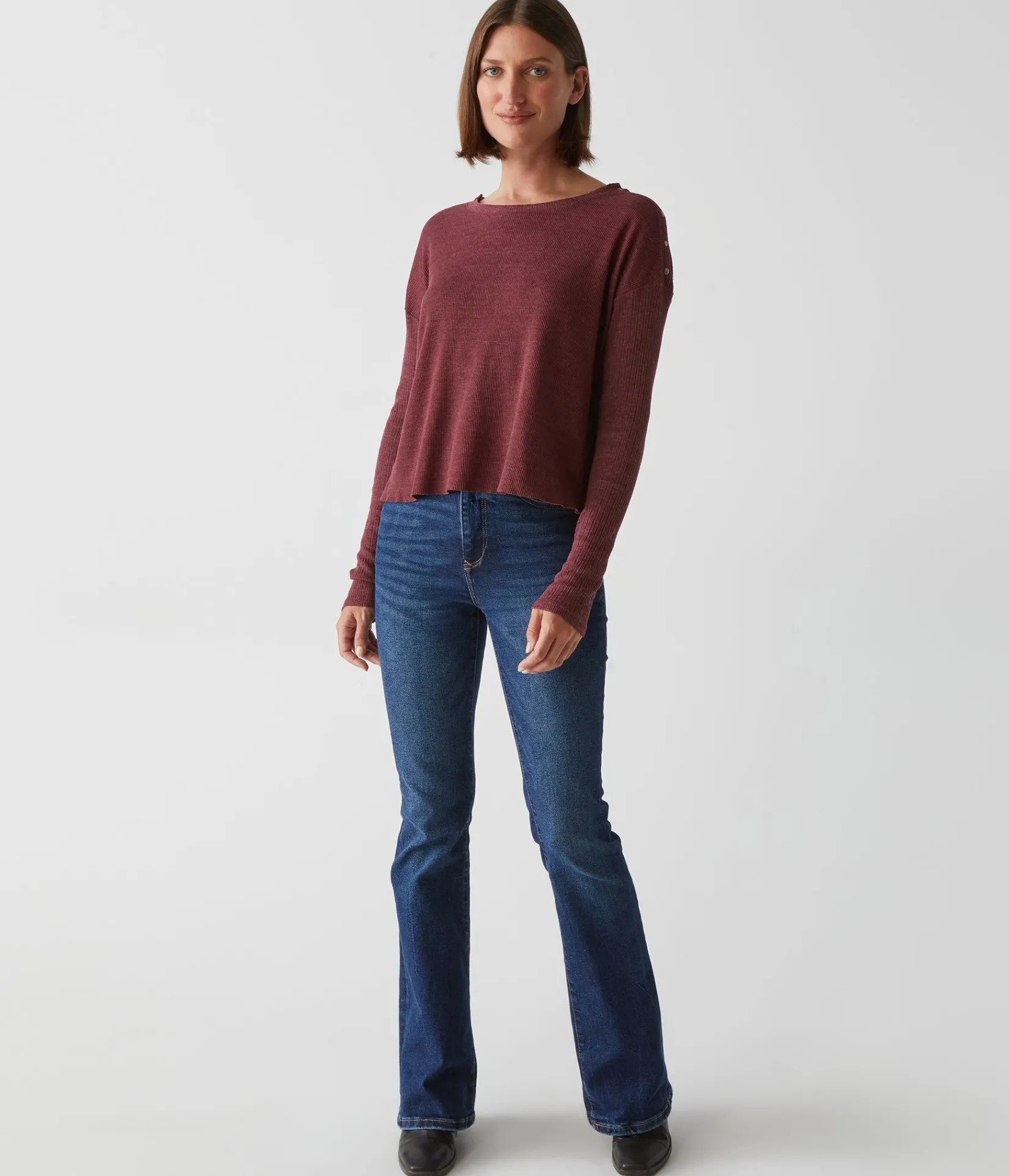 milo_shoulder_snap_thermal_top_14.webp Michael Stars Milo Shoulder Snap Thermal Top- T-Shirts | Loungewear