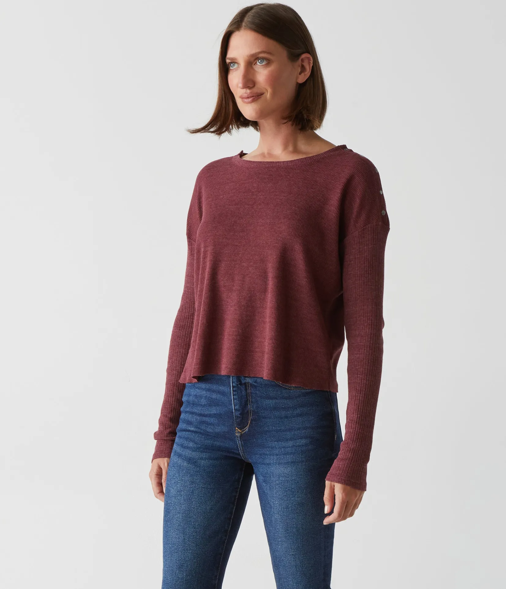 milo_shoulder_snap_thermal_top_15.webp Michael Stars Milo Shoulder Snap Thermal Top- T-Shirts | Loungewear