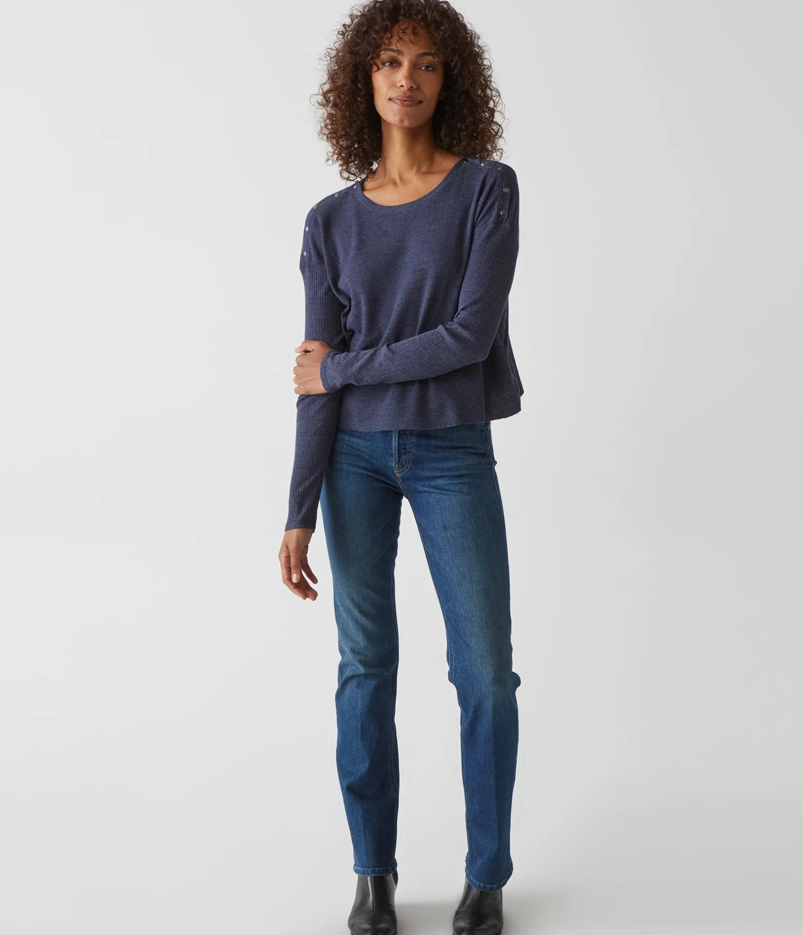 milo_shoulder_snap_thermal_top_22.webp Michael Stars Milo Shoulder Snap Thermal Top- T-Shirts | Loungewear