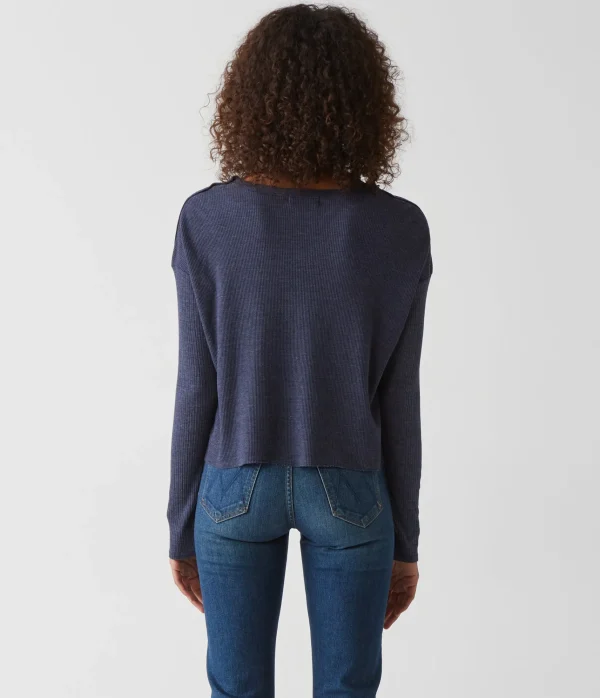 Michael Stars Milo Shoulder Snap Thermal Top- T-Shirts | Loungewear