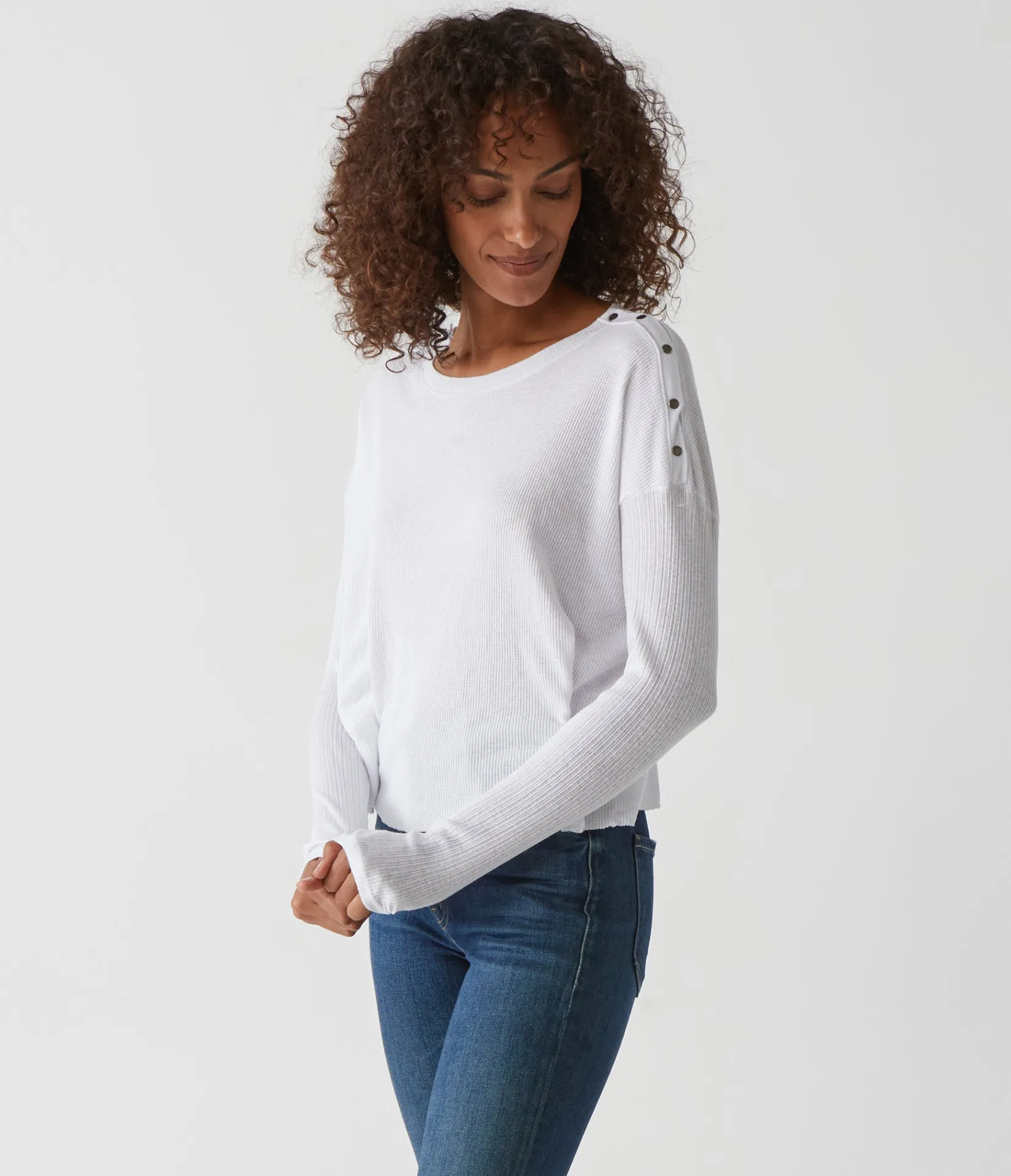 milo_shoulder_snap_thermal_top_27.webp Michael Stars Milo Shoulder Snap Thermal Top- T-Shirts | Loungewear
