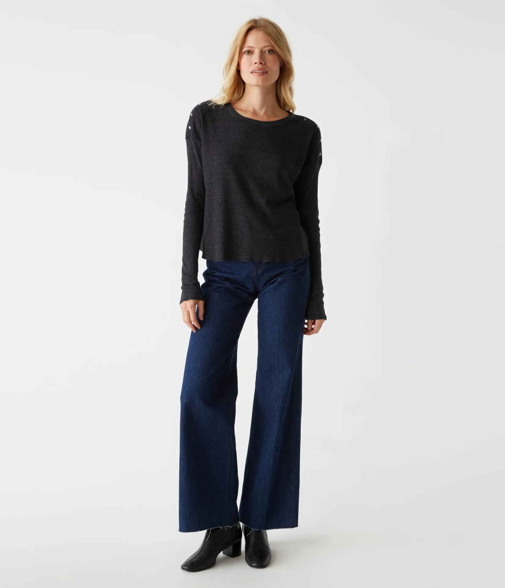 milo_shoulder_snap_thermal_top_9.webp Michael Stars Milo Shoulder Snap Thermal Top- T-Shirts | Loungewear