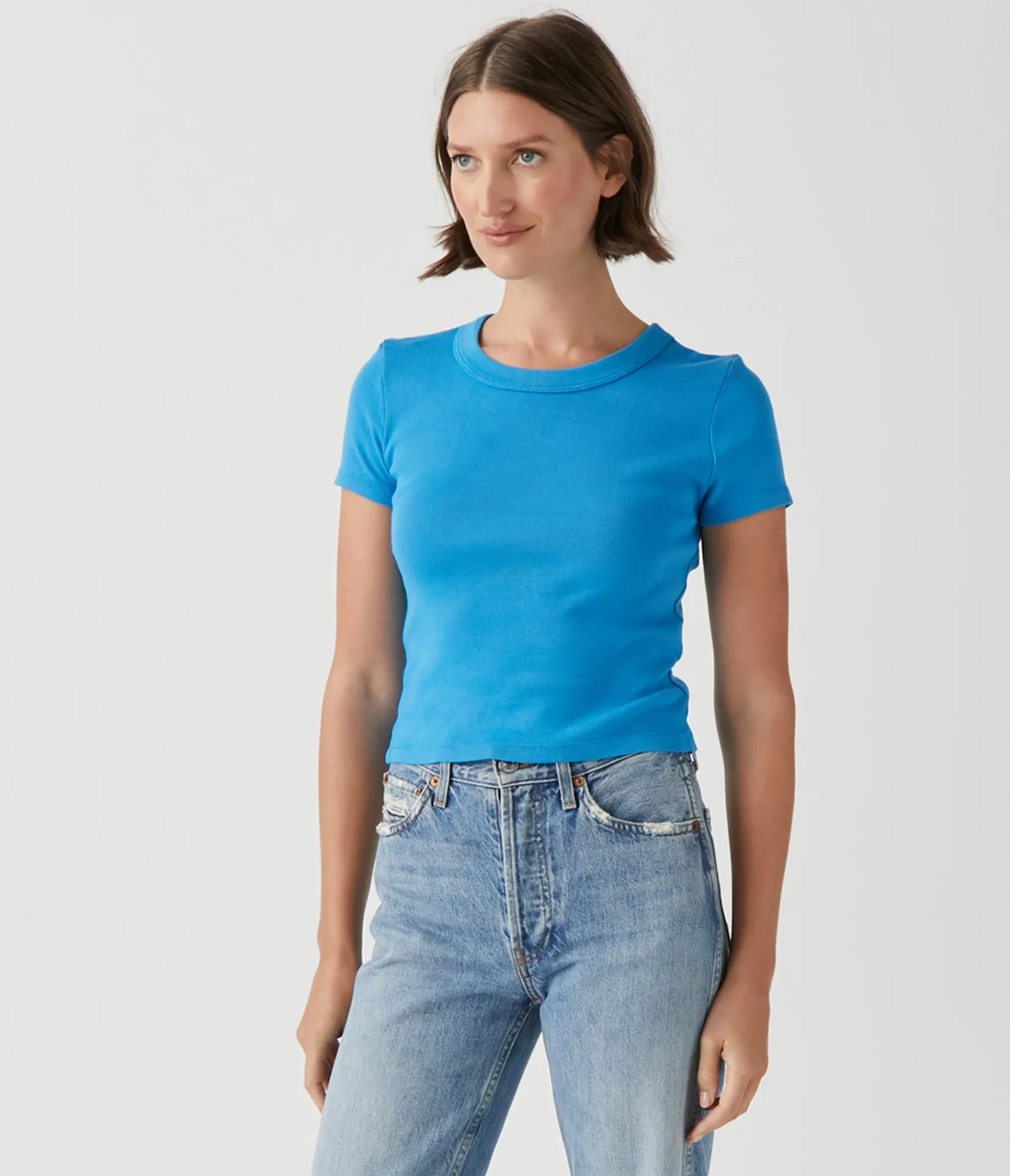 mimi_cropped_tee_21.webp Michael Stars Mimi Cropped Tee- T-Shirts | 1x1 Cotton T-Shirts