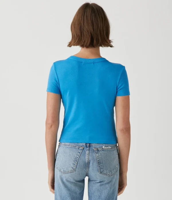 Michael Stars Mimi Cropped Tee- T-Shirts | 1x1 Cotton T-Shirts