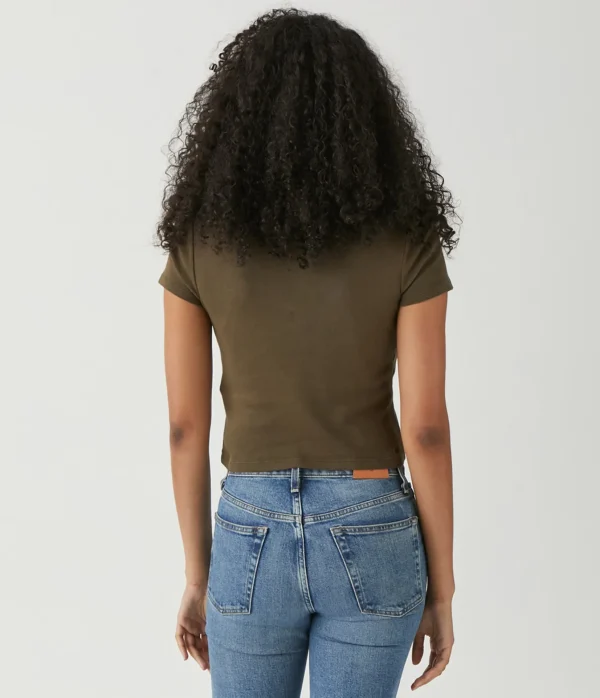 Michael Stars Mimi Cropped Tee- T-Shirts | 1x1 Cotton T-Shirts