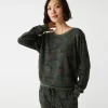Michael Stars Mira Camo Pullover- T-Shirts | Loungewear