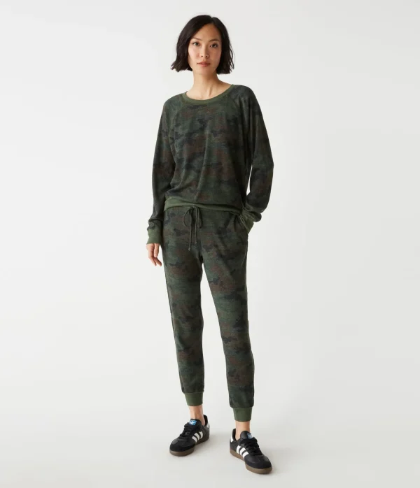 Michael Stars Mira Camo Pullover- T-Shirts | Loungewear