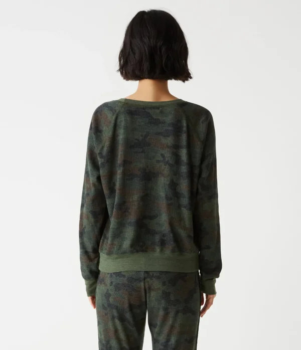 Michael Stars Mira Camo Pullover- T-Shirts | Loungewear
