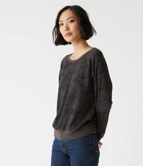 Michael Stars Mira Camo Pullover- T-Shirts | Loungewear