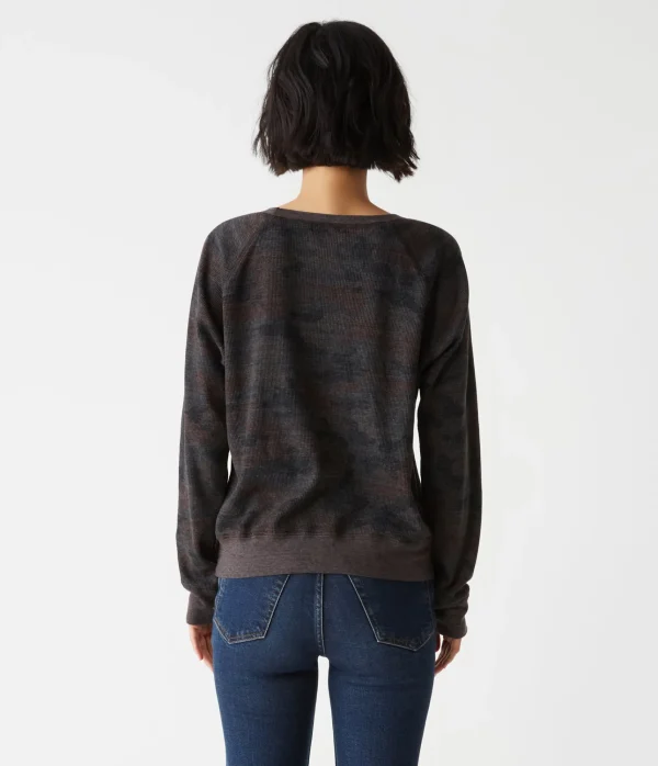 Michael Stars Mira Camo Pullover- T-Shirts | Loungewear