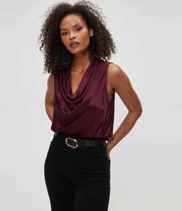Michael Stars Mitzi Cowl Neck Top- Tops, Blouses & Shirts