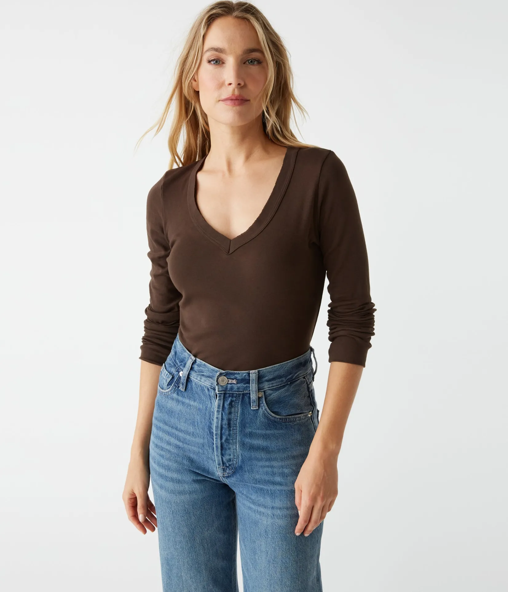 molly_vneck_tee_25.webp Michael Stars Molly V-Neck Tee- T-Shirts | Supima Cotton T-Shirts