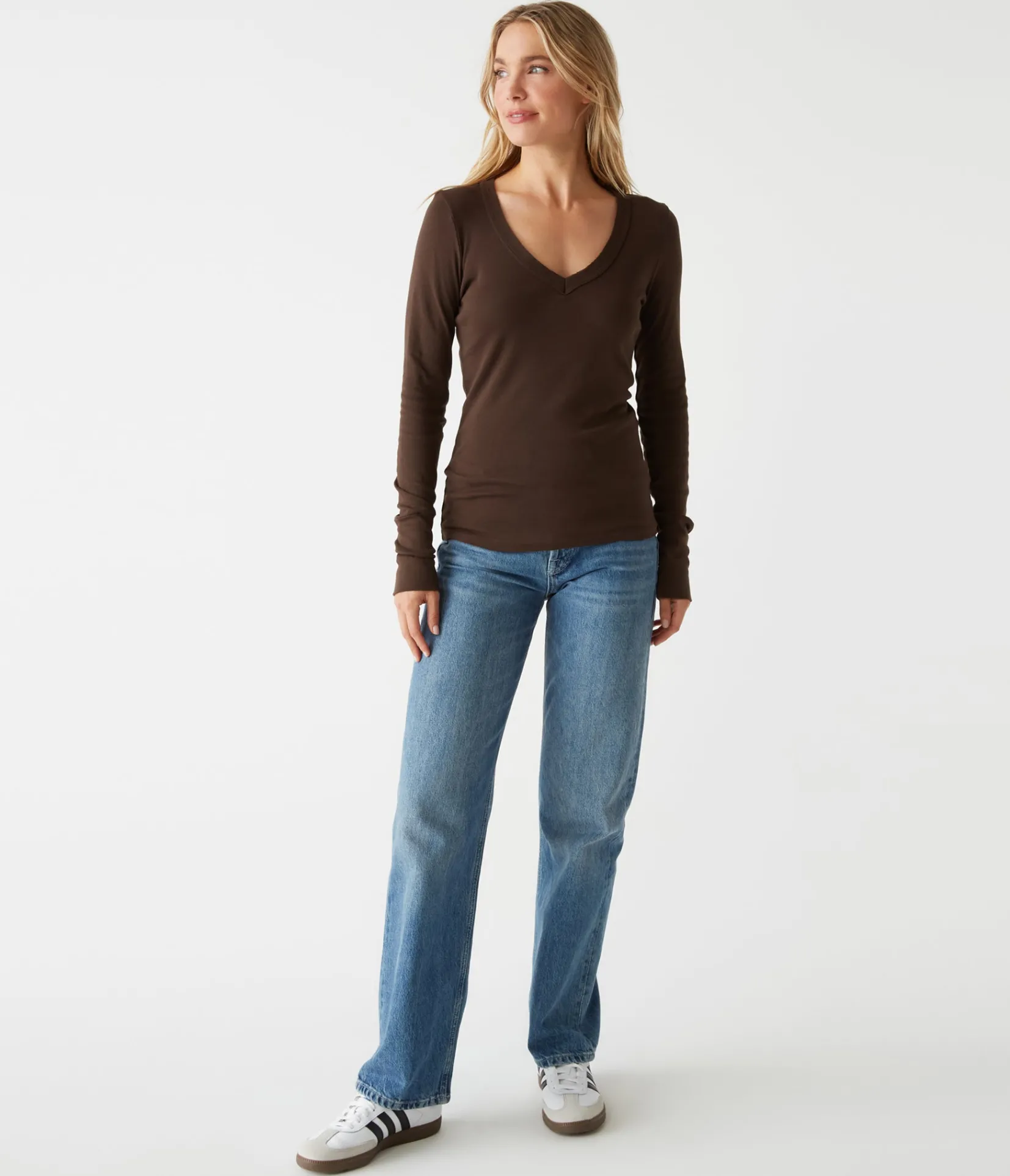 molly_vneck_tee_26.webp Michael Stars Molly V-Neck Tee- T-Shirts | Supima Cotton T-Shirts