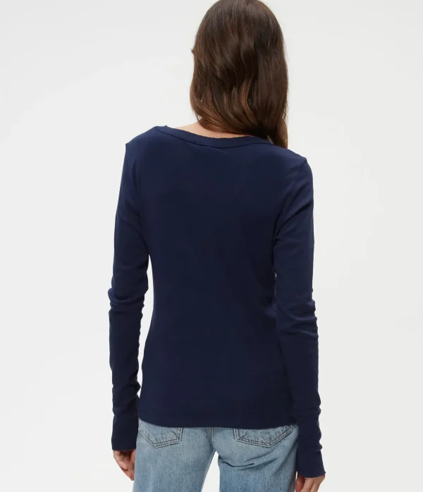 Michael Stars Molly V-Neck Tee- T-Shirts | Supima Cotton T-Shirts
