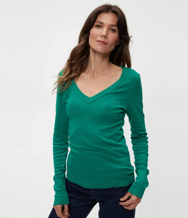 Michael Stars Molly V-Neck Tee- T-Shirts | Supima Cotton T-Shirts
