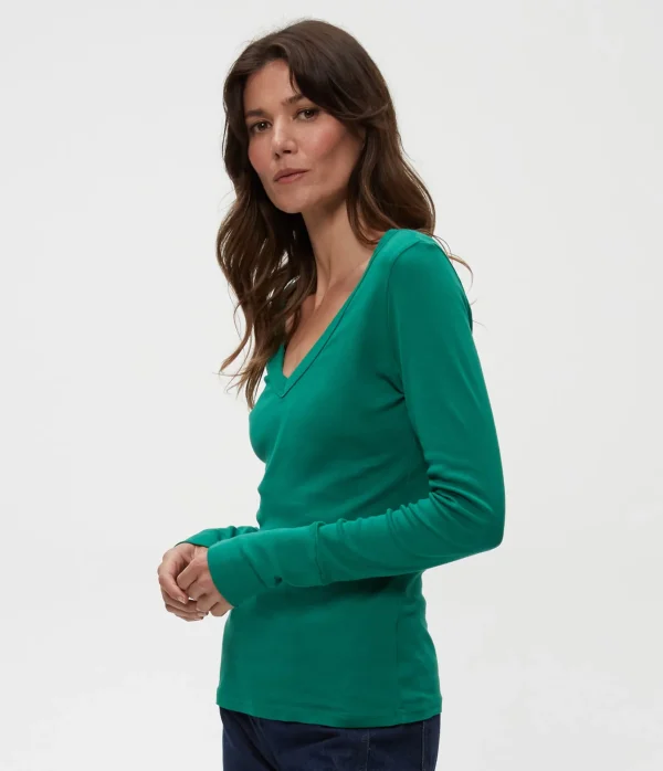 Michael Stars Molly V-Neck Tee- T-Shirts | Supima Cotton T-Shirts