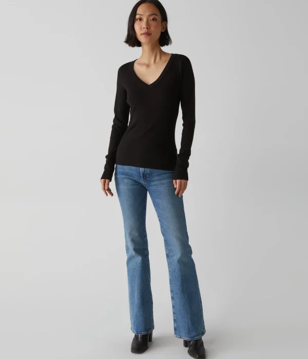 Michael Stars Molly V-Neck Tee- T-Shirts | Supima Cotton T-Shirts