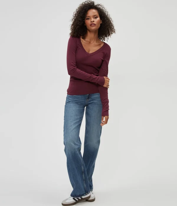 Michael Stars Molly V-Neck Tee- T-Shirts | Supima Cotton T-Shirts