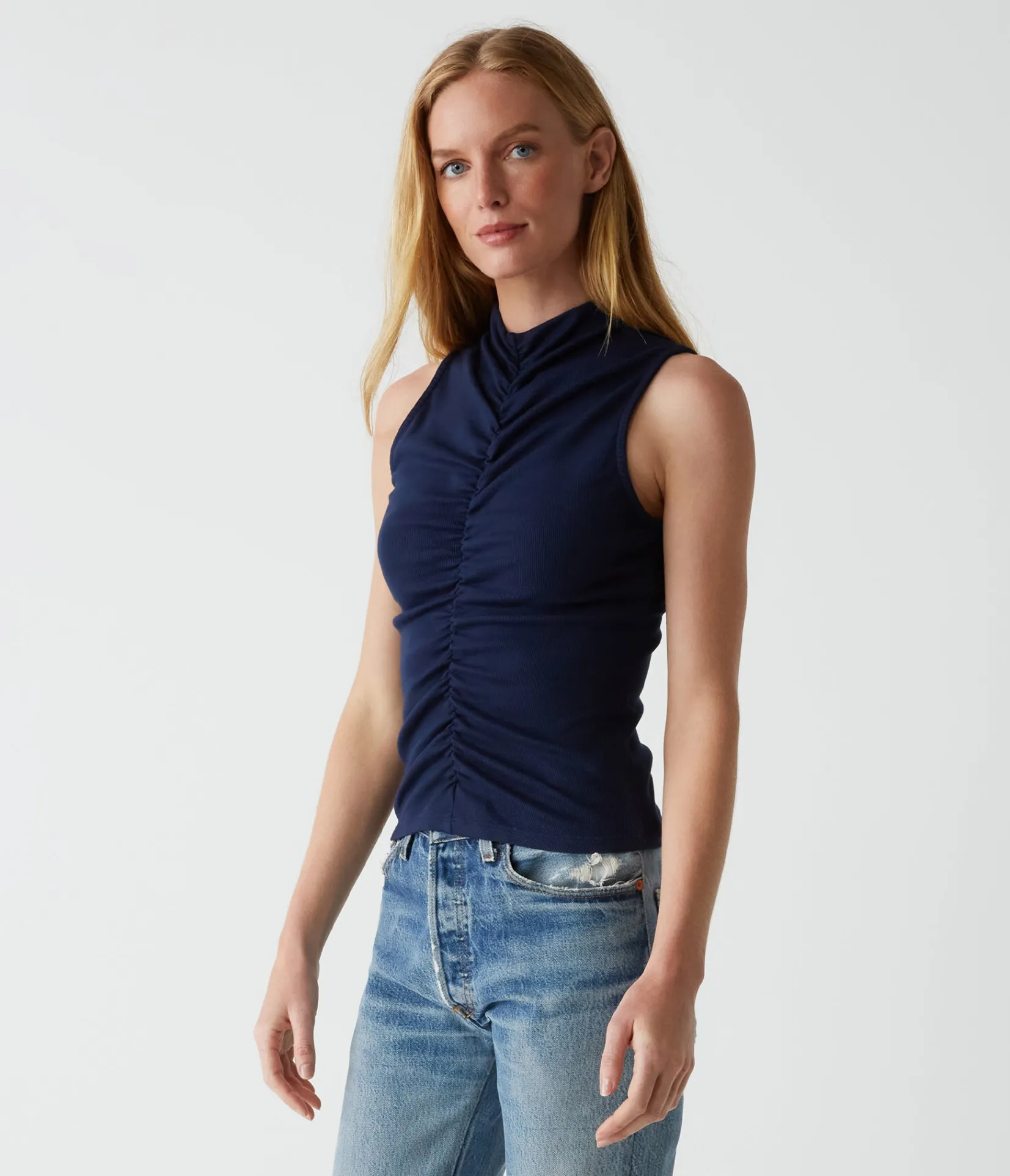 monet_ruched_front_tank_10.webp Michael Stars Monet Ruched Front Tank- Tops, Blouses & Shirts | Tank Tops