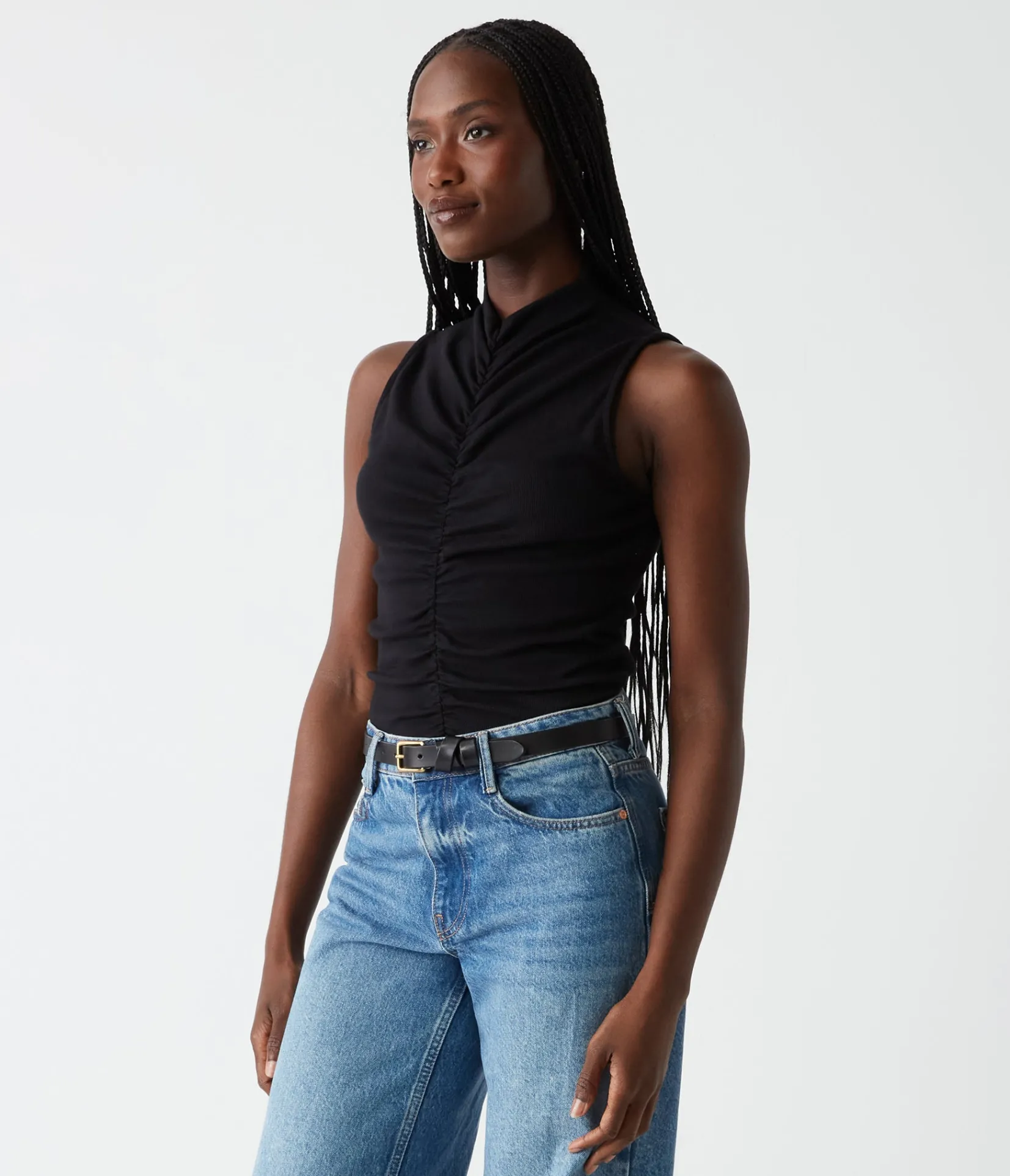 monet_ruched_front_tank_6.webp Michael Stars Monet Ruched Front Tank- Tops, Blouses & Shirts | Tank Tops