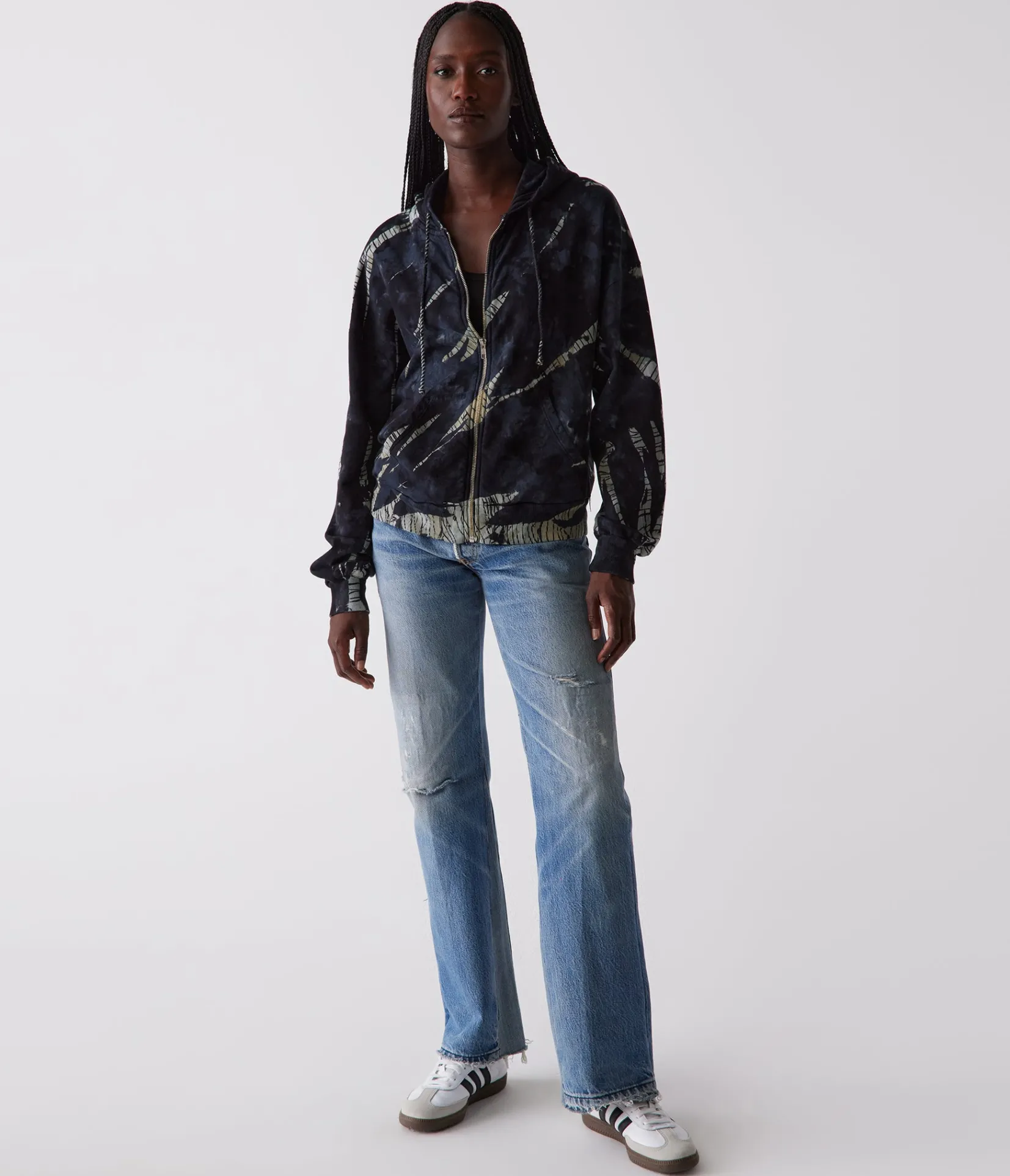 naomi_double_dye_zipup_hoodie_1.webp Michael Stars Naomi Double Dye Zip-Up Hoodie- Loungewear