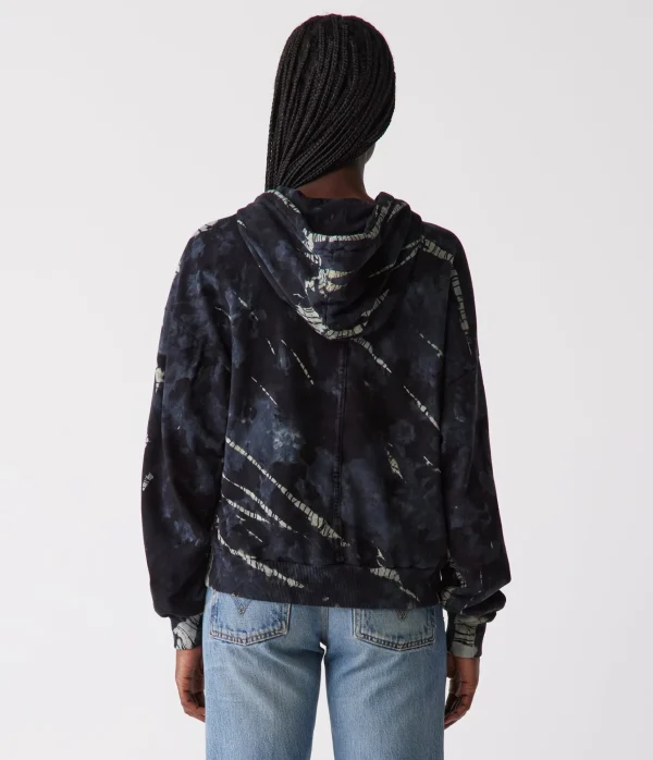 Michael Stars Naomi Double Dye Zip-Up Hoodie- Loungewear
