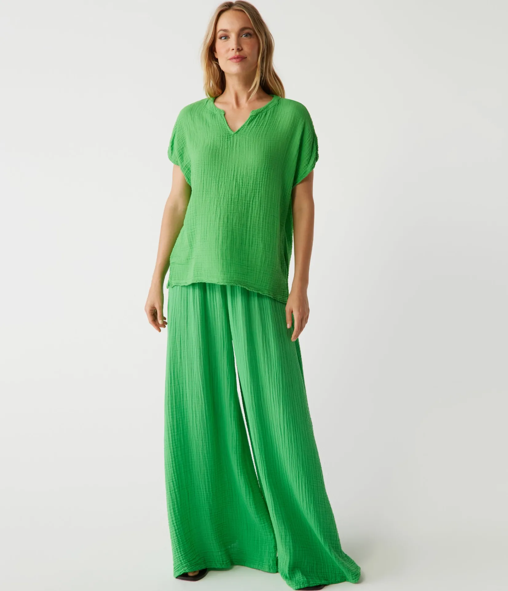 naomi_split_neck_top_17.webp Michael Stars Naomi Split Neck Top- Tops, Blouses & Shirts