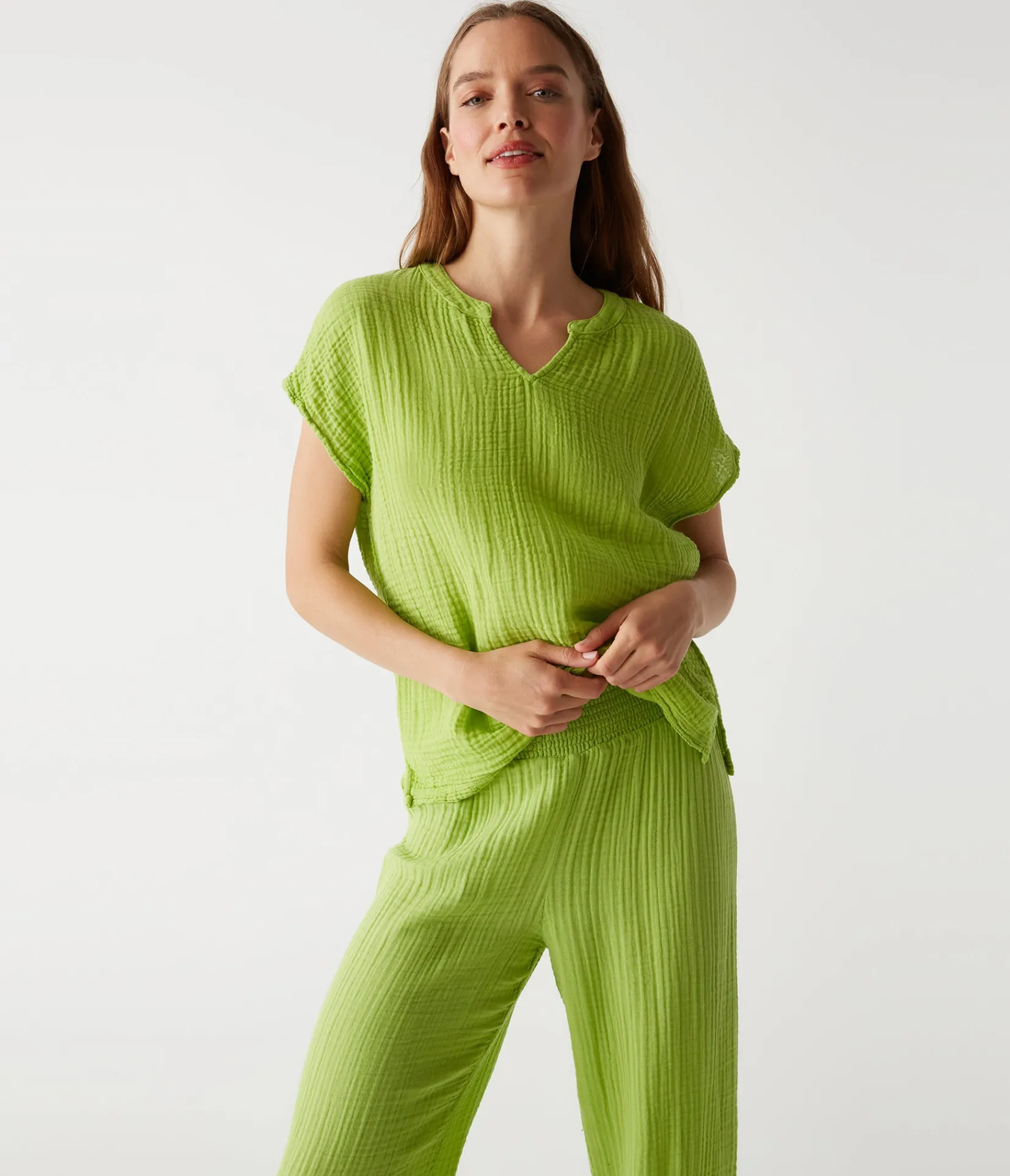 naomi_split_neck_top_24.webp Michael Stars Naomi Split Neck Top- Tops, Blouses & Shirts