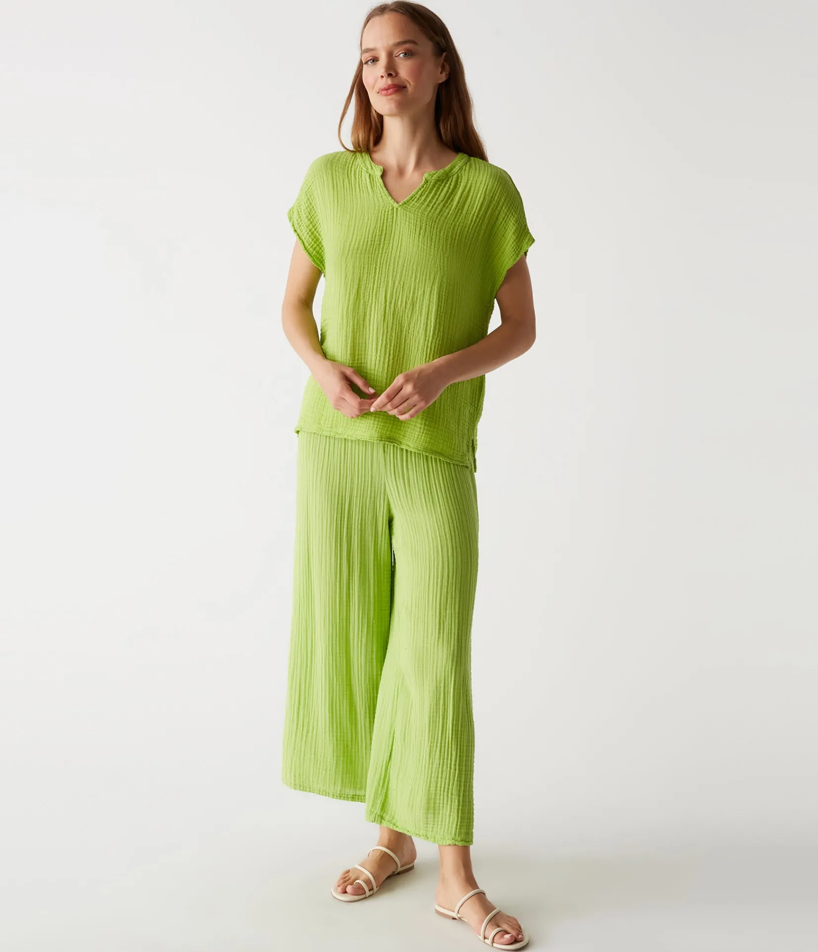 naomi_split_neck_top_25.webp Michael Stars Naomi Split Neck Top- Tops, Blouses & Shirts