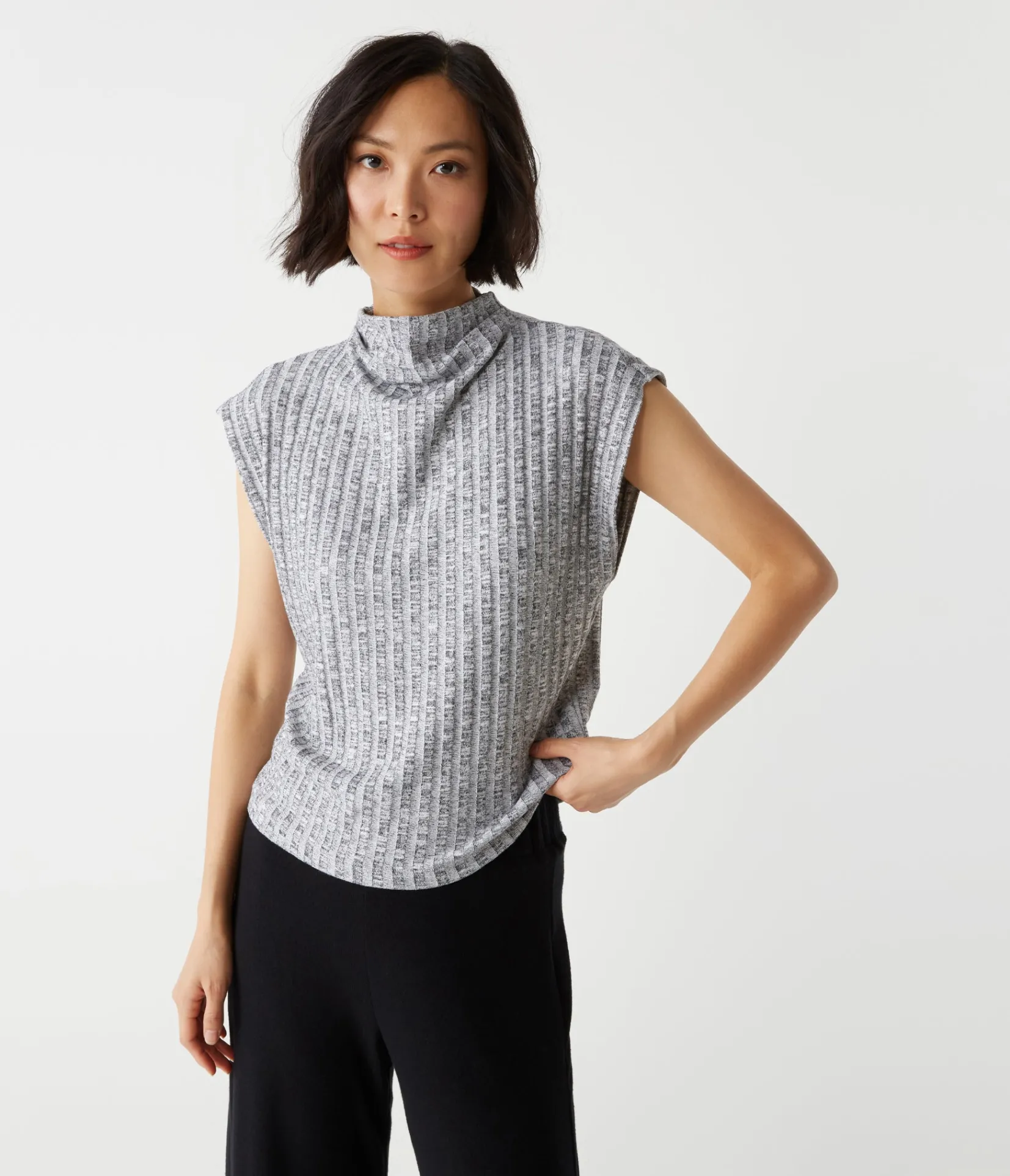 nara_mock_neck_top_4.webp Michael Stars Nara Mock Neck Top- Tops, Blouses & Shirts | Sweaters & Cardigans