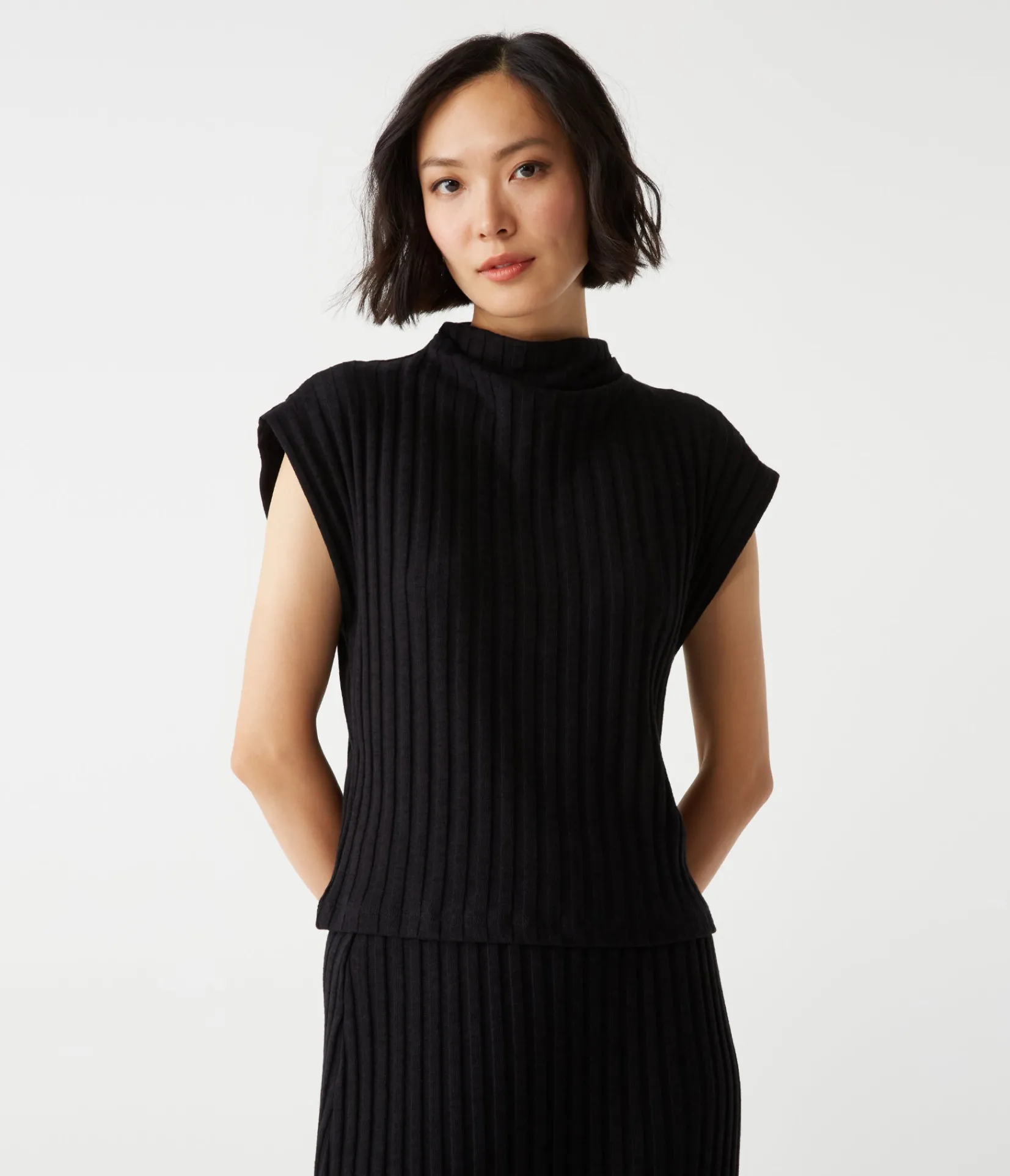 nara_mock_neck_top_8.webp Michael Stars Nara Mock Neck Top- Tops, Blouses & Shirts | Sweaters & Cardigans