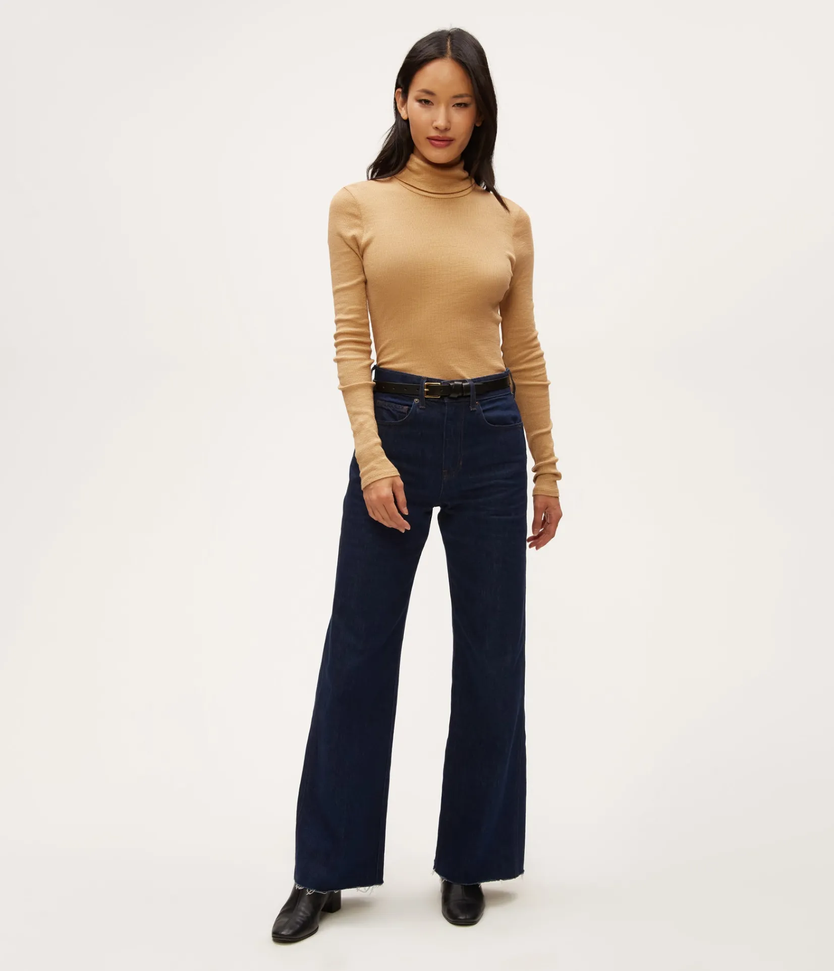 nessa_shine_turtleneck_1.webp Michael Stars Nessa Shine Turtleneck- T-Shirts | Shine T-Shirts