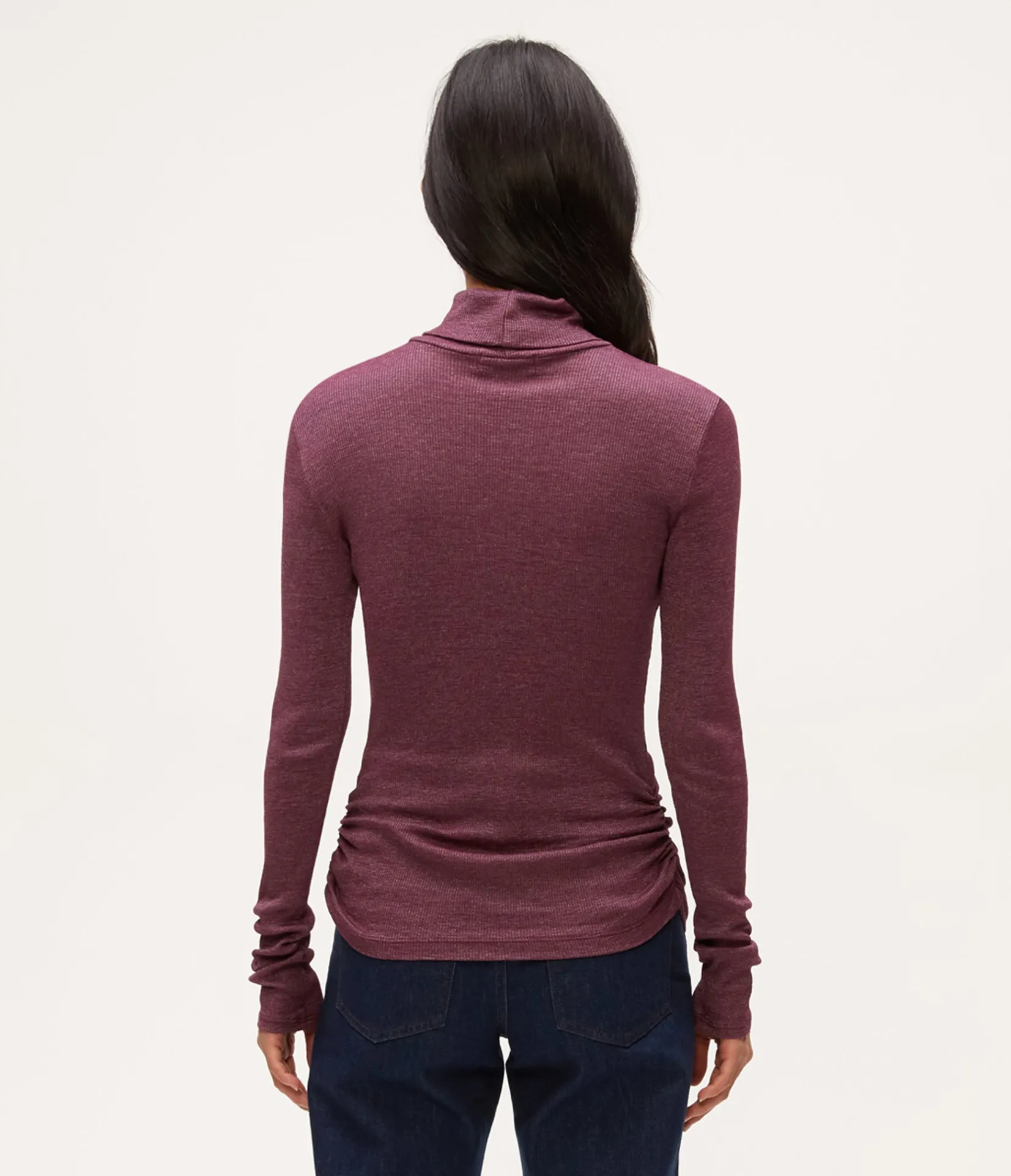nessa_shine_turtleneck_11.webp Michael Stars Nessa Shine Turtleneck- T-Shirts | Shine T-Shirts