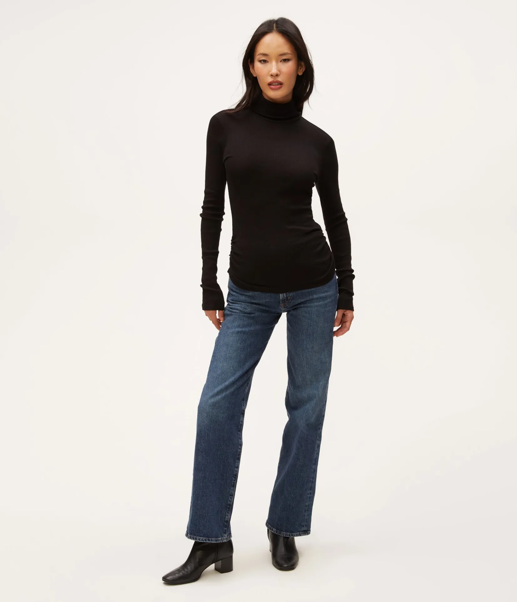 nessa_shine_turtleneck_13.webp Michael Stars Nessa Shine Turtleneck- T-Shirts | Shine T-Shirts