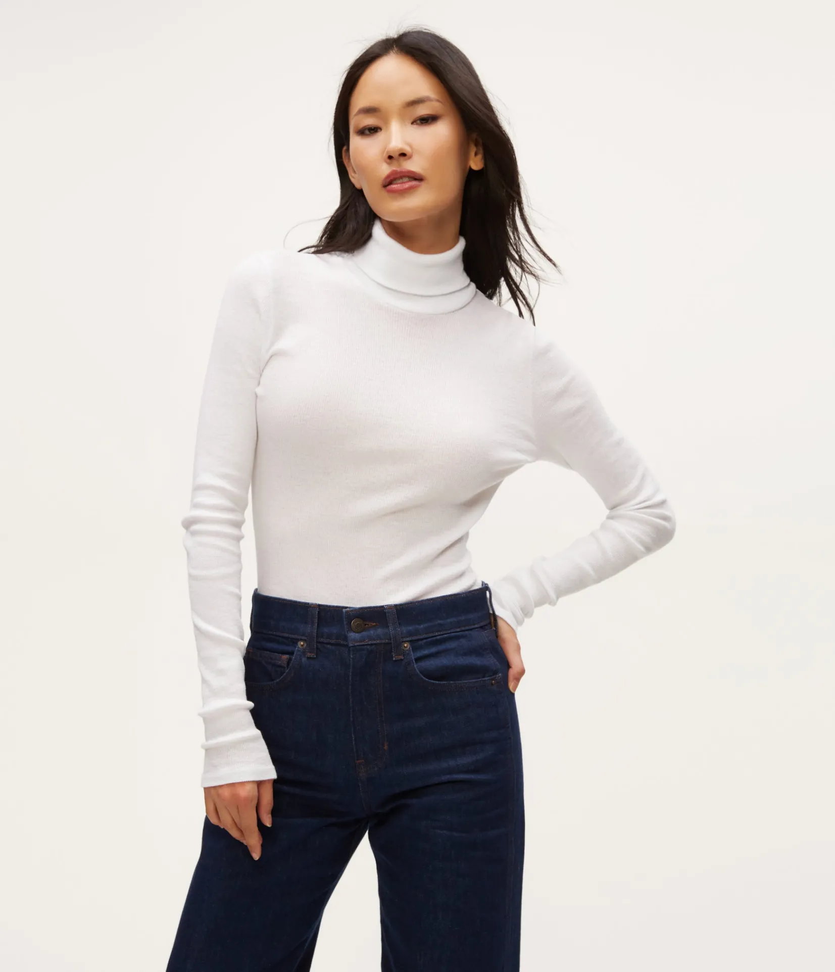 nessa_shine_turtleneck_4.webp Michael Stars Nessa Shine Turtleneck- T-Shirts | Shine T-Shirts
