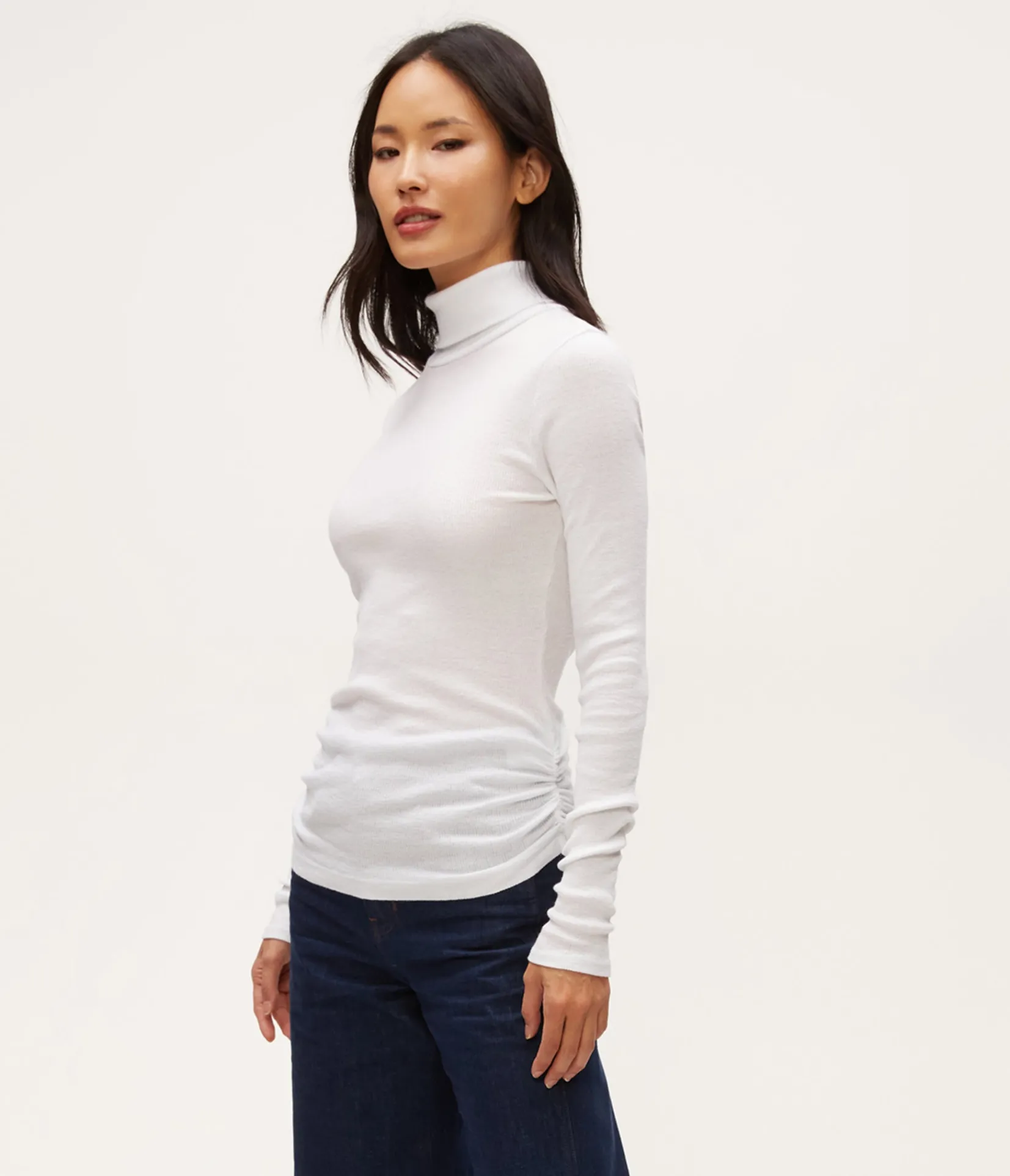 nessa_shine_turtleneck_6.webp Michael Stars Nessa Shine Turtleneck- T-Shirts | Shine T-Shirts