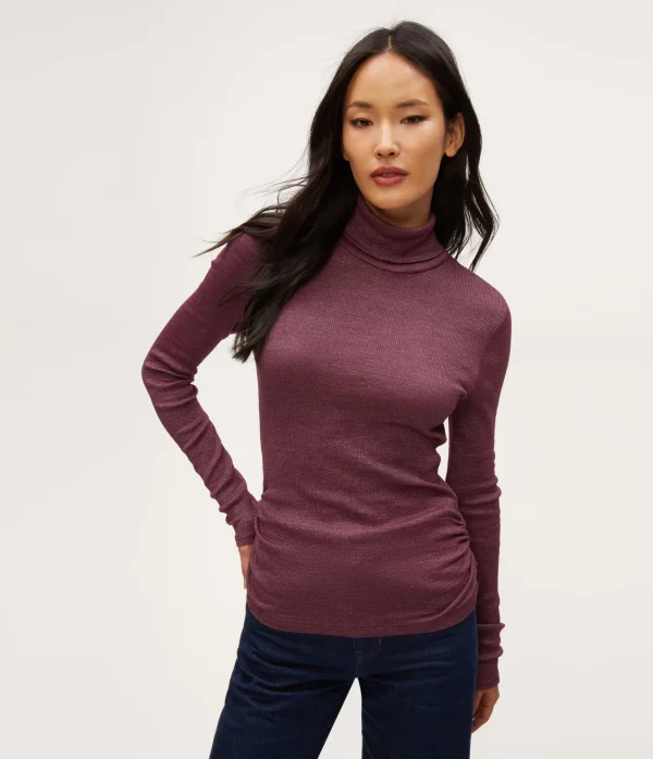 Michael Stars Nessa Shine Turtleneck- T-Shirts | Shine T-Shirts