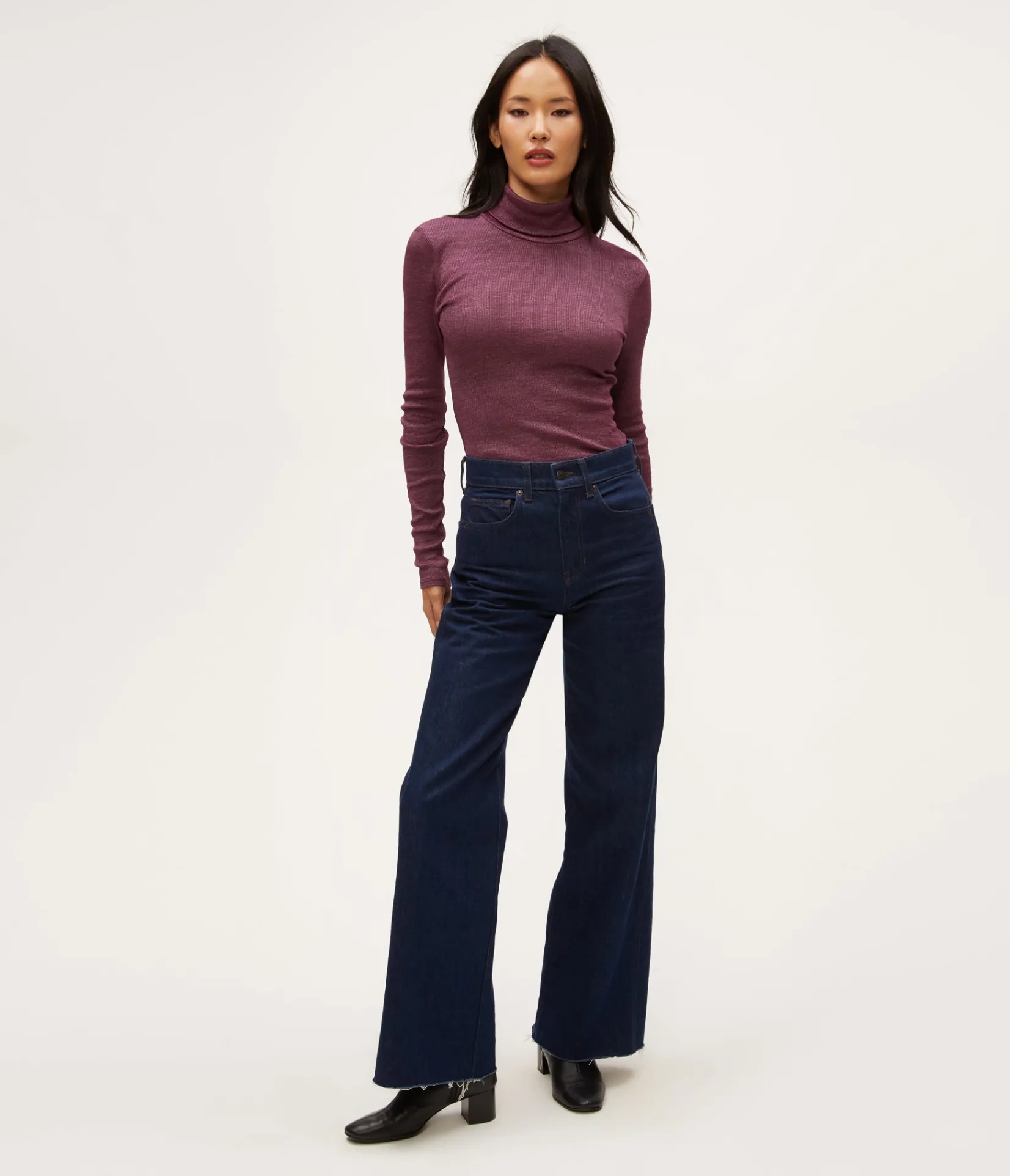 nessa_shine_turtleneck_9.webp Michael Stars Nessa Shine Turtleneck- T-Shirts | Shine T-Shirts