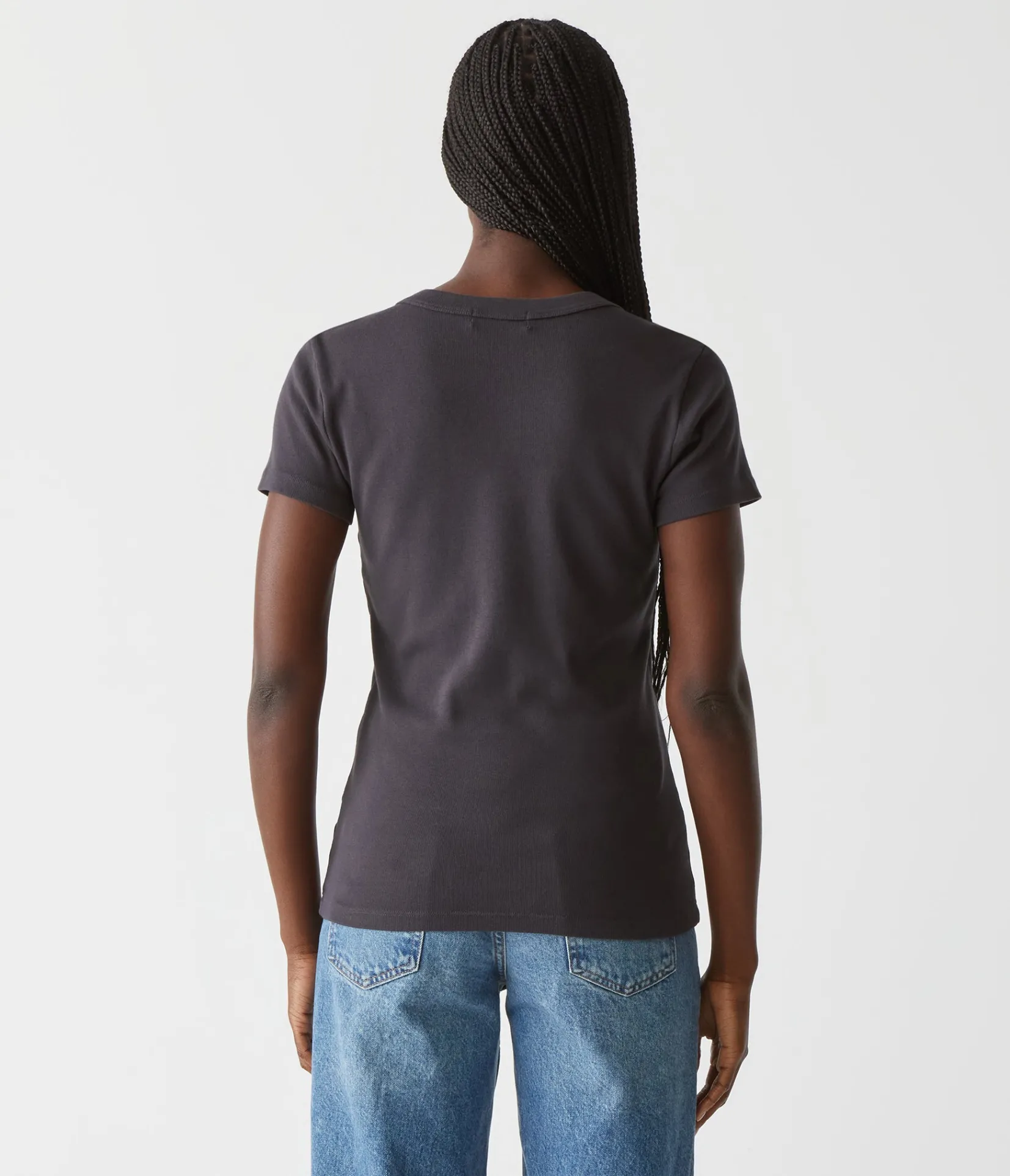 nikki_vneck_tee_14.webp Michael Stars Nikki V-Neck Tee- T-Shirts | 1x1 Cotton T-Shirts