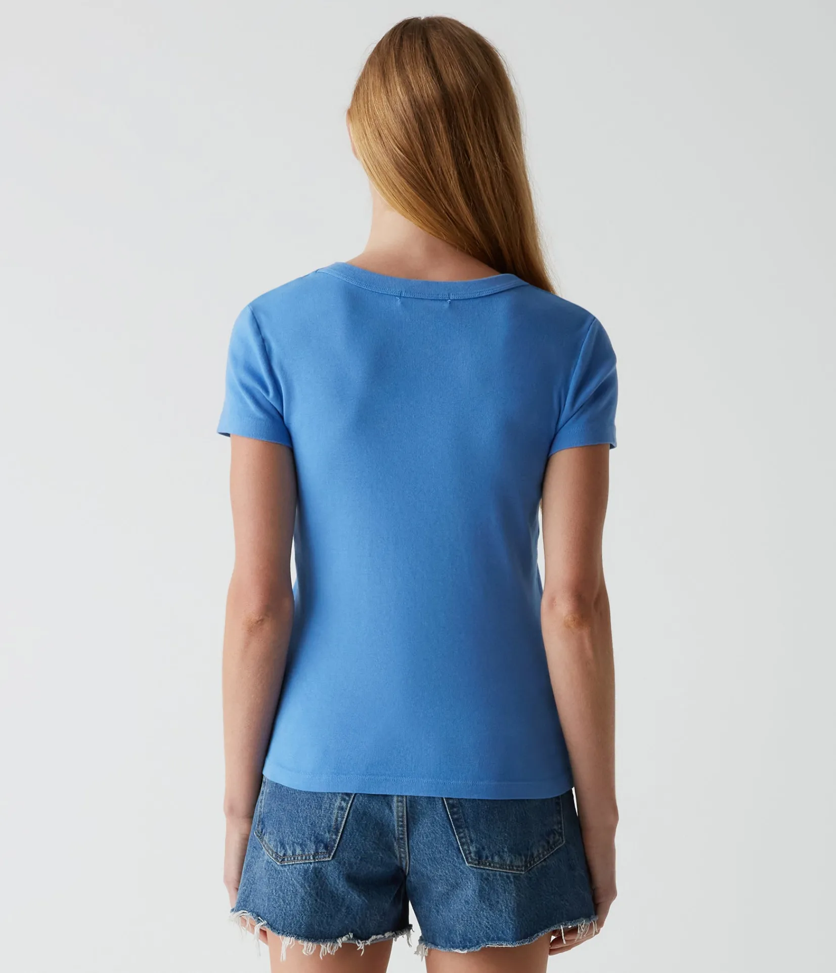 nikki_vneck_tee_22.webp Michael Stars Nikki V-Neck Tee- T-Shirts | 1x1 Cotton T-Shirts